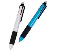 Stylo à bille à quatre couleurs, effaçable, présentoir