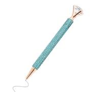 Stylo à bille à strass avec bouton poussoir scintillant avec grande pierre précieuse - Stylos bling-bling en vrac - Pour ami, enseignant, infirmière, travail, citations quotidiennes, bureau, mots