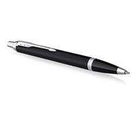 Parker IM stylo bille - noir mat avec finitions chrome - pointe moyenne avec encre bleue - coffret cadeau