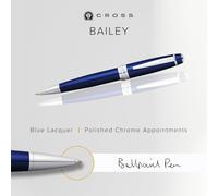 Stylo À Bille Bailey Lacquer Bleu Coffret-Cadeau Luxeux,Stylo À Bille Moyenne Rechargeable.