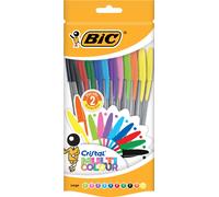 Stylo à bille BIC Cristal Large Multicolor sac de 10 pièces