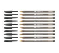 Stylo à bille - BIC - Cristal Large - Pointe large 1,6 mm - Encre noire - Lot de 10