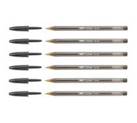 Stylo à bille - BIC - Cristal Large - Pointe large 1,6 mm - Encre noire - Lot de 6