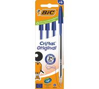 BIC Cristal Original Lot de 4 stylos à bille