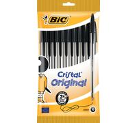 Stylo-bille - BIC - Cristal® Original - Noir - Pointe moyenne - x10