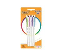 Stylo à bille BIC Cristal Up 0.35mm assorti, set de 4 pièces