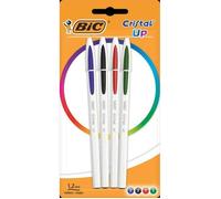 Stylo à bille - BIC - Cristal Up - Lot de 4 - 0,35 mm - Couleurs assortis