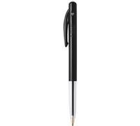BIC Stylo à bille M10 – Pointe moyenne rétractable, encre noire, corps plastique