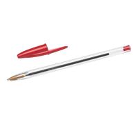 BIC Stylo bille CRISTAL Rechargeable Pointe moyenne Rouge