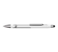 Stylo à bille - Blanc/Argent - Encre Bleue - Avec stylet tactile pour tablettes