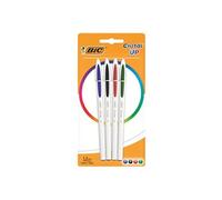 BIC Stylo à bille Cristal Up – tracé 0,35 – Blister de 4