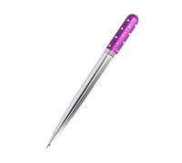 Stylo à bille Crystal Pen avec strass scintillants en violet, élégant stylo dans une boîte cadeau, avec recharge internationale de grande capacité, écriture noire, idée cadeau
