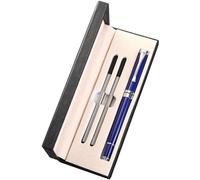 Stylo À Bille De Luxe, Stylo À Bille en Métal Professionnel De 1,0 Mm avec 2 Recharges, Stylo À Encre Noire, Stylo À Bille À Écriture Lisse, Stylo À Bille