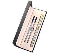 Stylo À Bille De Luxe, Stylo À Bille en Métal Professionnel De 1,0 Mm avec 2 Recharges, Stylo À Encre Noire, Stylo À Bille À Écriture Lisse, Stylo À Bille Fantaisie, Cadeau pour Hommes Femmes,