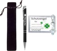 Stylo À Bille De Motivation Ange Gardien - Carte Cadeau Porte - Bonheur - Examen, École, Départ, Nouvel Emploi, Nouvelle Profession / Entrée Professionnelle - Cadeau D'examen