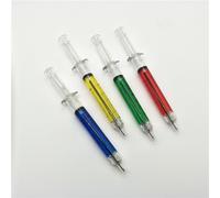 Stylo À Bille De Type Injection, 4 Pièces/Ensemble, Stylo Liquide Couleur Noir Bleu, Seringue De Transmission, Cadeau Pour Médecin Et Infirmière