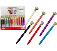 Stylo à bille Diamond, mine bleue, 0,7 mm, Mix