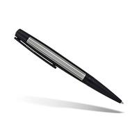 stylo a bille dupont défi chrome et noir mat