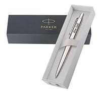Stylo à bille en acier inoxydable Parker Jotter gravure personnalisée avec un choix de gravure traditionnelle livré avec la nouvelle boîte à cadeau Parker 2017