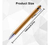 Stylo À Bille En Bois : Lot De 40 Stylos À Bille Réutilisables En Bambou Ensemble De Stylos À Bille Encre En Bois De Bambou Naturel Sans Plastique Pour Le Quotidien Et Le Bureau Comme Outil D'écritur