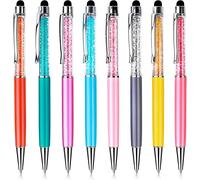 Stylo À Bille En Cristal, Stylo Stylet En Cristal Bling Ballpoint Pens Glitter Diamond Pen Slim Pens Stylos Capacitifs Pour Écrans Tactiles, Bureau, École Papeterie