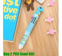 Stylo À Bille En Forme D'animal Mignon, 10 Couleurs, Stylo À Gel Pour L'écriture Des Étudiants, Papeterie Scolaire, Dinosaure, Achetez 3, Envoyer Un Cadeau