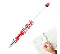 Stylo à bille en forme de boule avec perles - Pour l'école, le bricolage, la fabrication de bijoux, le dessin, le journal intime, les enseignants, les élèves - Accessoire de remise de diplôme