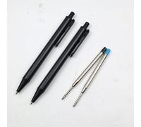 Stylo À Bille En Métal, 0.7mm, Encre Noire/Bleue, Haute Qualité, Luxueux, À Bouton-Poussoir, Pour L'écriture Professionnelle, Fournitures Scolaires Et De Bureau