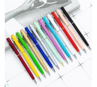 Stylo À Bille En Métal À Roulettes, 2 Pièces, De Luxe, De Qualité, Papeterie Scolaire, De Bureau, Pour Cadeaux, Nouvelle Collection, Encre Rose, Or, Noir