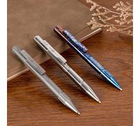 Stylo À Bille En Titane/Stylo À Verrou Compatible Avec Les Recharges Parker Pour Cadeau Signé Pour Bureau,École,Entreprise Couleur Naturelle (Gt02)