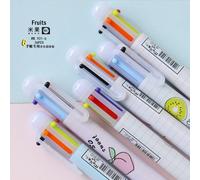 Stylo À Bille Épais Amour Goût Fruits 6 Couleurs, Papeterie Scolaire Et De Bureau Cadeau