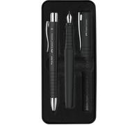 Faber-Castell Ensemble d'écriture 241050 – Stylo-plume plume large et stylo-bille, prise ergonomique