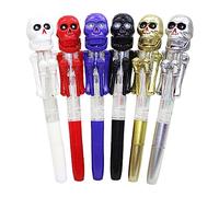 Stylo à bille fantaisie Halloween tête de mort stylo d'écriture amusant rechargeable pour enfant étudiant récompense fournitures d'Halloween