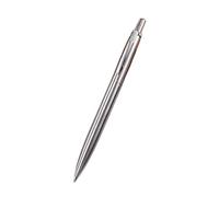 Stylo à bille fin à bouton-poussoir tactile | Stylo à bille en acier inoxydable et chromé | Pointe en forme de balle 1.0 | Écriture fluide | Pour le bureau et un usage quotidien | Encre noire