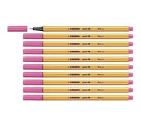 Stylo à bille Fineliner Point 88 - Stabilo - Haut Erica - Paquet de 10 - Couleur Violet bruyère - Pointe Fine