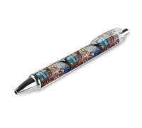 Stylo à bille imprimé Venise Italie avec corps rond et pointe fine 0,5 mm