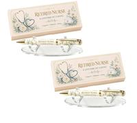 Stylo à bille Infirmière à la retraite Une vie de soins attentionnés (2pcs)