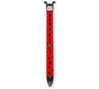 Legami – Stylo bicolore Ladybug – encre noire et rouge, Click&Clack, pointe 1 mm