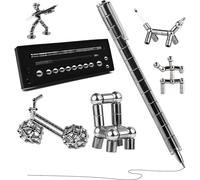 Stylo À Bille Magnétique, Stylo À Bille En Métal De Décompression, Multifonctionnel, Déformable Stylo À Bille Magnétique Pour Bureau, Écriture, Tactile, Soulagement Stress, Jouets Créatifs
