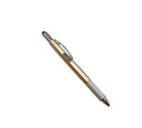 Stylo à Bille Multi-Fonctions 6 en 1, Stylo-Outil Super Tech-Tool avec Stylo à Bille/règle/Niveau à Bulle/Tournevis à Stylet pour écran Tactile, Stylo-Outil Tech pour Cadeau pour Homme Jaune Pra