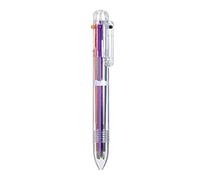 Stylo à bille multicolore à presser pour colorer le corps du stylo transparent pour écrire des enfants, surligner, code couleur