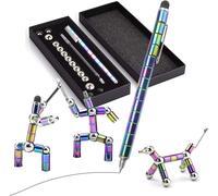 Stylo À Bille Noir, Ensemble De Stylos À Bille Plein De Créativité Et De Soulagement Du Stress, Un Stylet Comme Nouveau Cadeau D'emploi Pour Hommes, Femmes Ou Adolescents (Couleur)