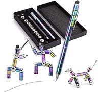 Stylo à bille noir, ensemble de stylos à bille plein de créativité et de soulagement du stress, un stylet comme nouveau cadeau d'emploi pour hommes, femmes ou adolescents (couleur)