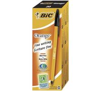Stylo à bille Orange noir Paquet de 20 pièces
