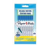 Lot de 8 stylos bille PAPERMATE 045 pointe fine bleu