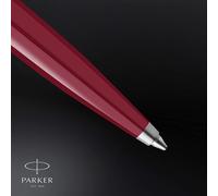 Stylo à bille Parker 51 | Corps rouge bordeaux avec attributs chromés | Pointe moyenne avec recharge noire | Boîte cadeau
