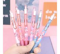 Stylo À Bille Pour Filles, 48 Pièces/Lot, Nouveau, Créatif, Mignon, Dessin Animé, Renard, Pour Gel, Papeterie, Cadeaux, Signe D'eau, Encre Noire, 0.5mm