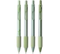 Stylo À Bille Rétractable 4 Pièces, Stylo À Bille Roulante À Séchage Rapide, Stylo À Encre Noire, Stylo D'écriture À Pression pour Fournitures Scolaires De Bureau
