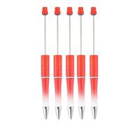 Stylo à bille rétractable à perles, 5 pièces, bricolage, écriture fluide, pour étudiant, jeu d ' enfant, récompense, décompression magnétique
