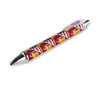 Stylo à bille rétractable avec drapeau américain du Sri Lanka 0,5 mm écriture fine et lisse pour la maison et le bureau Noir 1 pièce AS PIC 2